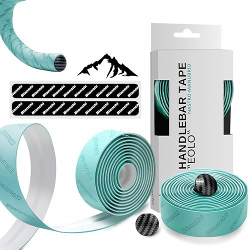 Kakveiai Lenkerbänder, Cycling Fahrrad Lenkerband, Lenkerbänder mit Endstopfen, Fahrrad Lenkerband für MTB Rennrad, rutschfest und Stoßdämpfend, Umwickeln Sie Ihren Lenker (Grün)