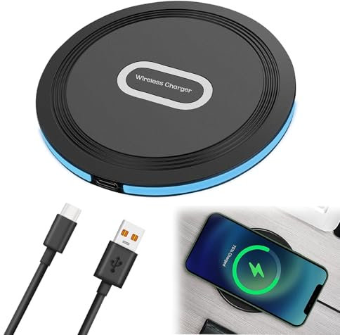 15W Chargeur sans Fil Rapide, Chargeur Induction Charging Pad pour 15 Pro max/14/13/12/11/XS Max/XR,Galaxy S22/S21/S10/S9/S8/Note 20/10/9/8/AirPods/Google Pixel8 Pro//Xiaomi