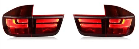 LHyfA Fari Posteriori per BMW E70 X5 2007-2013, Gruppo Fanale Posteriore con Luci Freno, Stop, Retromarcia e Indicatore di Direzione, Rosso, Impermeabile e Antiurto
