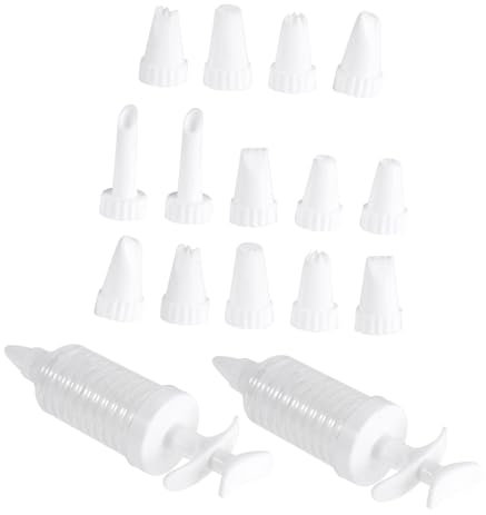 MUCKLILY 2 Series Traje De Floral Frío Hornada Kit Para Hacer Pasteles Herramienta Jeringuillas Para Manga Pastelera Prensa De Galletas Reutilizable 16 Piezas X 2