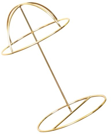 TOYANDONA Estante Metálico Dorado para Sombreros Diseño Clásico Hueco, Soporte Fuerte y Exhibidor Decorativo Adecuado para Uso en Hogar y Tiendas