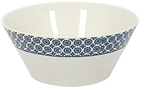 HOME DECO FACTORY Ensaladera Cottage de Porcelana Azul Art de la Table - Taza y Taza, diseño de Taza