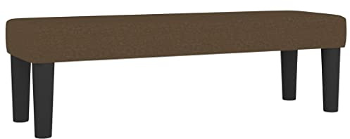 vidaXL Banc Ottoman Banquette Rembourré Banc de Lit Banc d'Entrée Chambre à Coucher Salon Couloir Intérieur Marron Foncé 100x30x30 cm Tissu