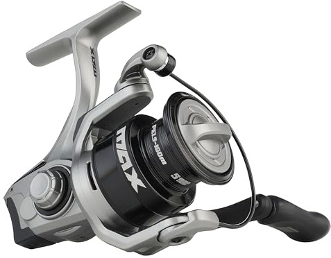 Abu Garcia MAX X Carrete Giratorio | Cuerpo de Grafito Ligero con Sistema de Arrastre Suave para Todos los Pescadores | De Agua Dulce y de bajura para Bass, Lucio y Trucha | Ambidiestra | 2500