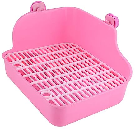 GREENADSCAPE Toilettenschüssel Für Das Training Von Haustieren Kleine Kaninchentoilette Töpfchentrainer Für Hamster Rennmäuse Chinchillas Meerschweinchen Frettchen Stabile Wandhalterung