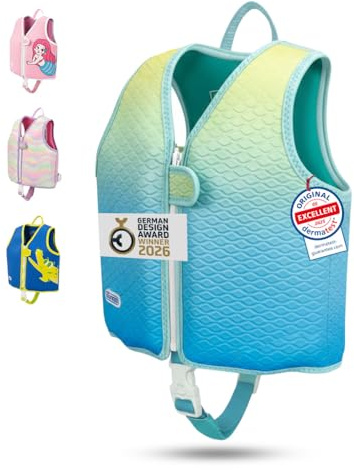 KIDVERSE Chaleco de natación para niños de 3 a 6 años - Calidad certificada - Ayuda a Flotar para niñas y niños - Aprendizaje en la Piscina - Talla S de 15 a 19 kg y Talla M de 19 a 30 kg.