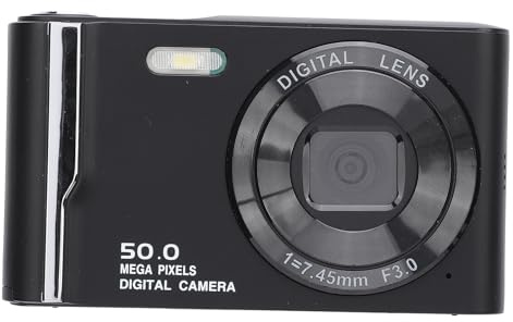 Digitalkamera, 4K 50 MP Vloggningskamera, 16X Digital Zoom, 2,8 Tums Skärm, Peka och Skjut Digitalkamera, Bärbar Kompaktkamera, för Tonåringar Vuxna Nybörjarresor