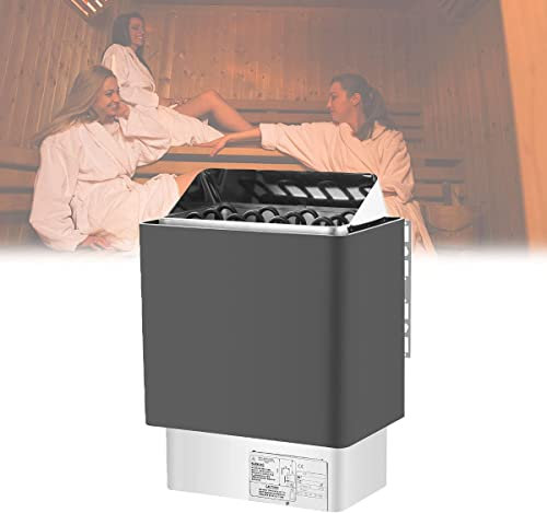 HQYMXYGEUR Sauna oven 3-9kw Sauna heater,Electric Heater Home Sauna,Stove sauna with electric stove for Sauna 2-13m3,from 30 to 110 ° C thermostat control(9kw)