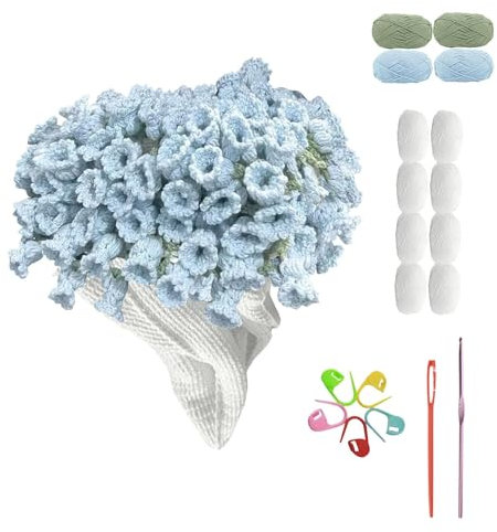 DIY Blanket Crochet,Couverture légère et Douce en Forme de Bouquet de Fleurs au Crochet,Pliable pour Devenir Un Bouquet, l'anniversaire et la décoration d'intérieur (B)