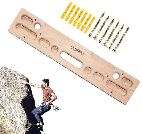 Bordo Di Roccia In Legno - Trainer Presa Hangboard, Barra Di Pollici Montata Sulla Porta | Esercizio In Palestra A Casa Attrezzature Esterne, Manico A Parete Per Il Prác