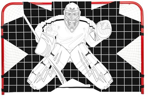 Bersagli per rete da hockey - Pratica di tiro del portiere di strada, tessuto Oxford resistente, trainer portatile facile da installare | Migliora la precisione del tiratore Abilità difensive Allename
