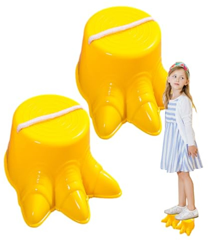 Kinderhalmchen, Kinderstift, 2pcs Große Füße auf Stelzen, aktives Spielzeug für Kinder, Klassisches Picknickspielset Dinosaurier Fuß Formausgleichend für den Schulwettkampf