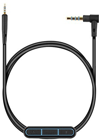 kwmobile Kopfhörerkabel für Bose QuietComfort 35 / 35II / 25 / QC25 / QC35 II / QC35 / On-Ear 2 / OE2 / OE2i / SoundTrue - Ersatz Kabel 150 cm Mikrofon Lautstärkeregler - 3.5mm Klinke