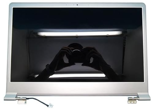 RTDpart LCD-Modul für Samsung NP900X3L 900X3L (LCD-Display, Abdeckung, Frontverkleidung, Kabel und Scharnier), silberfarben