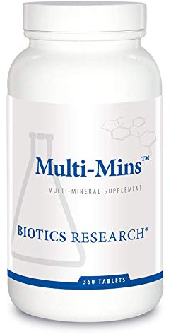 Biotics Research Multi-Mins - Bioavailable & Potent Multi Mineral Supplement, Balanced Mineral Chelates & Whole Food Trace Minerals with Magnesium, Chromium, Iodine - Easily Absorbed - 360 Tablets