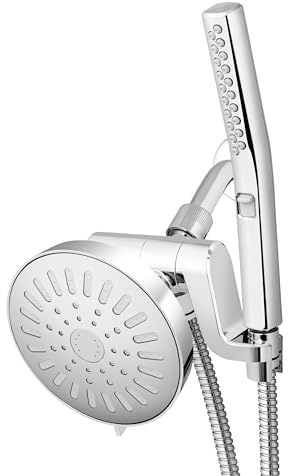 Waterpik High Pressure Handheld Wand and Rain Shower Head Combo with 8-Foot Long Metal Hose, BodyWand Spa System with 7 Spray Modes for Hair and Body, Chrome