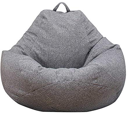 Jetcloud Bean Bag Chair Cover,Adults Large High Back Bean Bag Sofa Cover Recliner Gaming Storage Bag for Indoor Outdoor BeanBag Chair,No Filling (Dark grey, S:70x80cm)