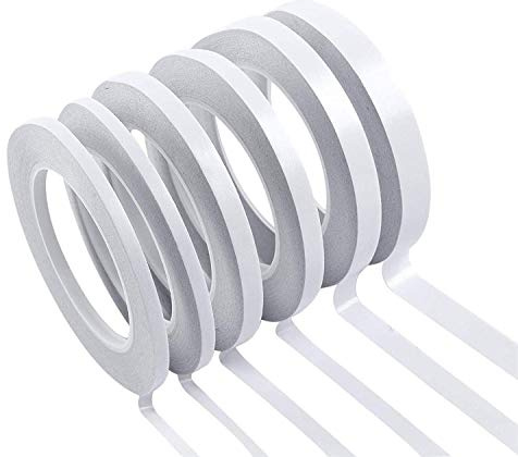 YISUMEI 6 Rollen Doppelseitiges Klebeband Stark Papier für Handwerk Klasse Büro 30 Meter pro Rolle (Breite: 6mm/ 9mm/ 12mm/ 15mm)