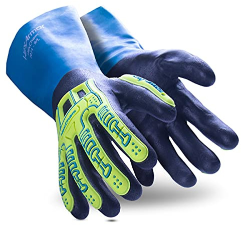 HexArmor | Chemical and Liquid Resistant Long Cuff Saftey Gloves | HexChem 7071 | Medium