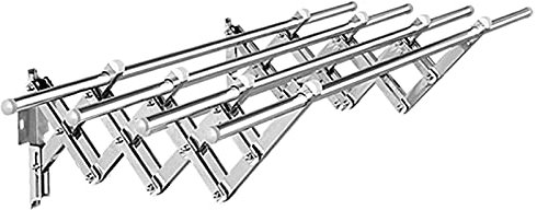 LTLWSH Stendibiancheria da Parete, Stendino A Fisarmonica, Estraibile, Stendipanni in Acciaio Inossidabile, Stendino Estensibile per La Lavanderia, Stendibiancheria da Muro Poco Ingombrante,1m,4 Rods
