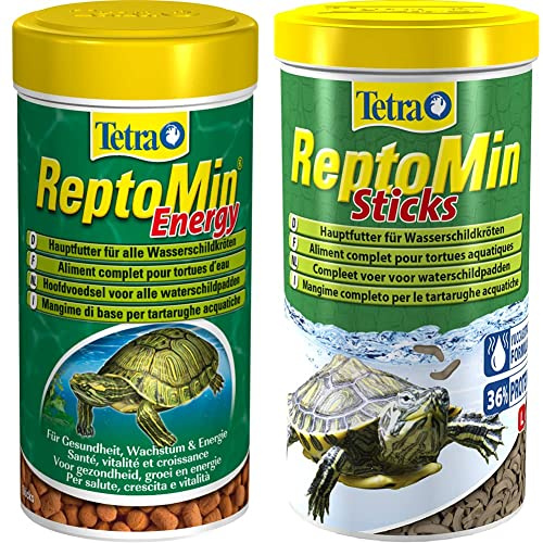 Tetra ReptoMin Sticks 1 L Alimento Completo para Tortugas acuáticas + ReptoMin Energy 250 ml / 85 g