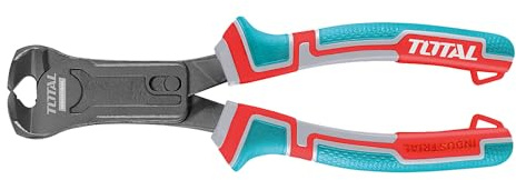TOTAL - Alicate Reforzado de Corte Frontal - 215 mm - Para Cortar Alambre, Cable o Plástico - Mango Ergonómico Antideslizante - Fabricado en Cromo Vanadio - Mango de Fibra Trimaterial