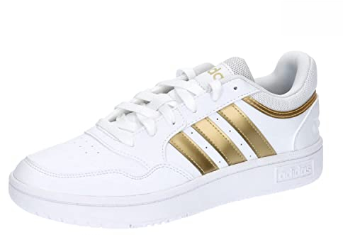 adidas Damen Hoops 3.0 Low Classic Basketball Shoes Schuhe, Footwear White/Footwear White/MAGOLD, 42 EU