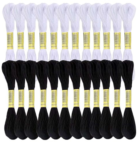 KUBDPQOR Hilos de excelente Nivel para Hacer Pulseras y Bordados - Kit Completo de Punto de Cruz con Hilos DMC - Ideal para Manualidades y Decoraciones