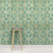 Carta Adesiva per Mobili Geometria Oro Verde Carta da Parati Adesiva Muro PVC Impermeabile Carta Adesiva per Pareti Decorativo Carta Parati Armadio Carta da Parati Moderna 2P (45x200 cm)
