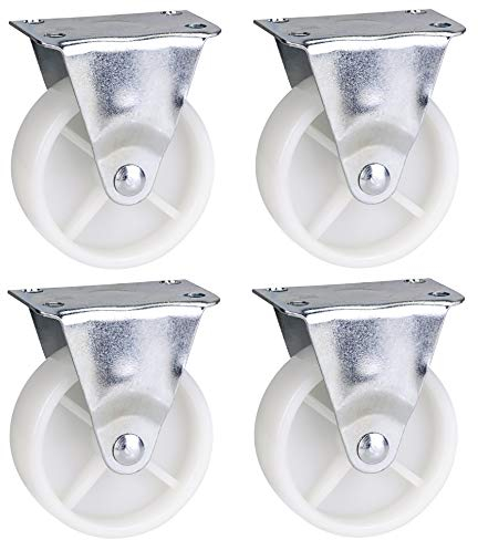 4 ruedas fijas de nailon de 75 mm, para muebles, aparatos, carretillas y equipos de Bulldog Castors – Max 240 kg por juego