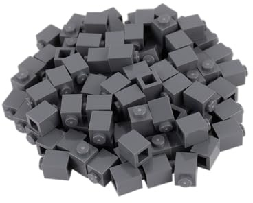LEGO Classic Pack of 100 1x1 Stone (3005, Dark Grey) with Stone Separator