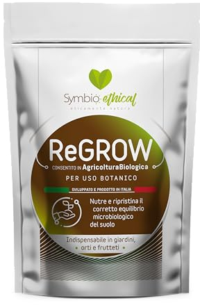 SYMBIOETHICAL - REGROW Biostimulant d'Enracinement pour Plantes et Jardins, avec Mycorhizes et Micro-Organismes PGPR, pour l'Agriculture Biologique, Made in Italy, 500 g