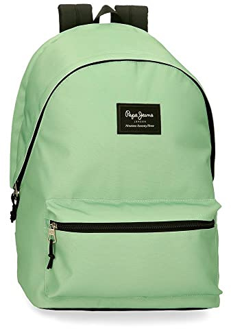 Pepe Jeans Aris Mochila para Portátil, Verde, 15,6
