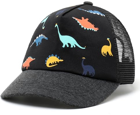 JANGANNSA Children's Baseball Cap Dinosaur Horn Summer UV Children's Hat for Boys Girls 2-4 Years