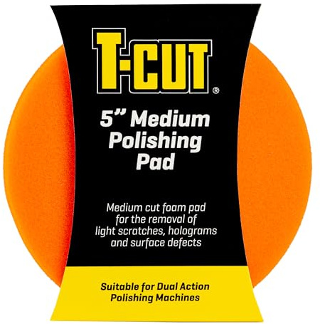 T-Cut 5 Medium Polishing Pad - Professional Finish Made Easy - Ideal for Dual Action Polishers - Removes Defects, Enhances Shine - Tailored for T-Cut Compounds