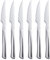 GoGeiLi Set di 6 coltelli da bistecca, Set di coltelli da bistecca in acciaio inox, 22,1 cm, lavabili in lavastoviglie