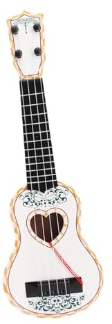 Harilla Kids Ukulele Musical Instrument Strumming Training Developmental 17 4 String Mini Children Ukulele Guitar for Party Favors , White