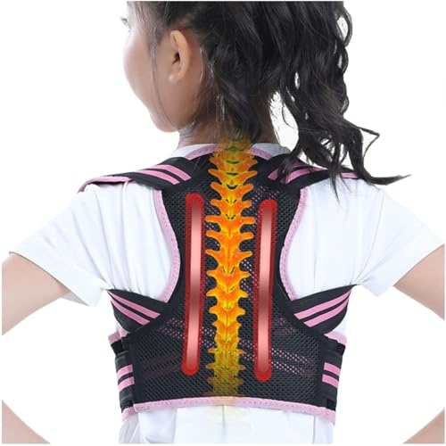 Kids Correction Hunchback Spine Posture Corrector For Children Students Back Straightener High Support Back Brace Shoulders Lumbar Support Belt Sports Waist Trainer(Blue,L)