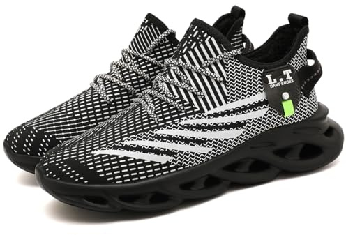 XKOWUO Men's Walking Shoes Winter Warm Outdoor Waterproof Sneaker Running Non-Slip Fashion Comfortable Lightweight Black Size 9