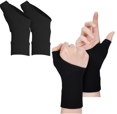JYNXOR 1 paire Attelle Pouce Droit & Gauche - Orthese de Pouce Élastique Réglable pour Arthrite/Tendinite, pour Soutien Double Face avec Compression Douloureuse, attelle poignet, Orthese Pouce