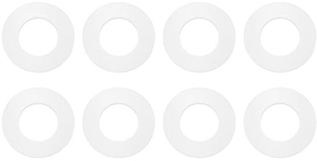 PATIKIL M27 silikon platt tätning, 8 st 27 mm av 50 mm DE 4 mm tjock slät tätning distans tätningsring för kran vattenslang duschhandtag, vit