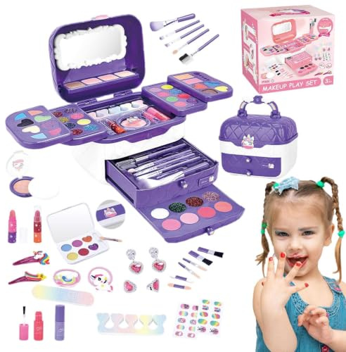 Maquillaje de Juego para niños, Maquillaje de Lavable para Niñas