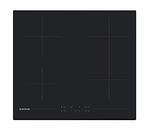 Hoover HH64BV 59cm Ceramic Hob, 4 Zones, Child Lock, Boost Function, Black Glass