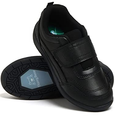 Harry Bear Boys School Shoes Football Black 2