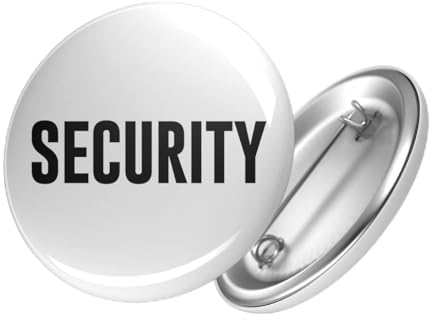 Huuraa Button Security Schriftzug Geschenk Größe 25mm Security Geschenkidee