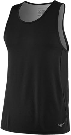 Mizuno Men's Performance Singlet | Mens Training Apparel | Black | US Small (S)