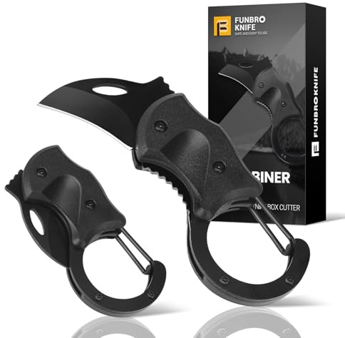 FUNBRO Small Pocket Knife Gift for Men, Keychain Box Cutter with 1.34inch Blade, Mini Folding Knives EDC Gadgets for Everyday Carry, Stocking Stuffers Gift for Adults Men Him