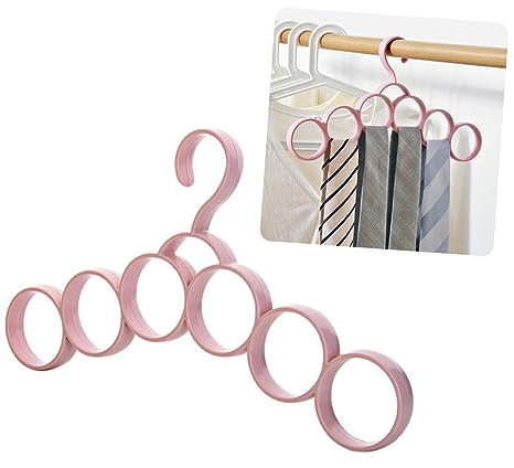 ABOOFAN 1pezzi Organizzatore Appendiabiti Multifunzione in Plastica Salvaspazio Per Armadio Standard Gancio Grande Posti Per Sciarpe Cinture e Accessori Adatto Per Parete o Porta