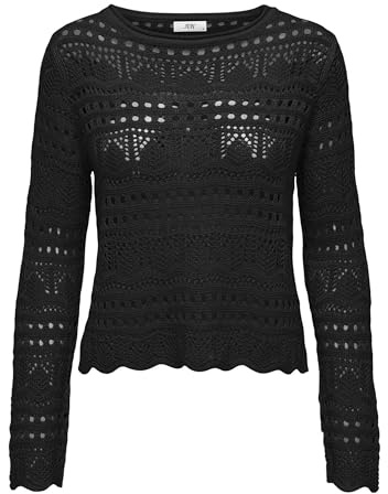 JACQUELINE de YONG Jdysun Lay L/S Boatneck Pullov. KNT Noos Femme Pull-Over, Noir, L
