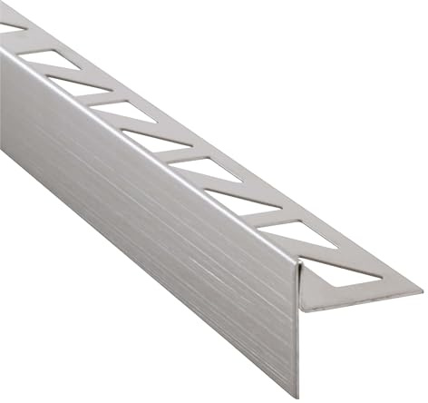 Dalsys Slope wedge dusch, släntprofil 98cm, höjd 10mm, vänster Silver duschprofil för duschkabin, rostfritt stål korrosionsbeständigt